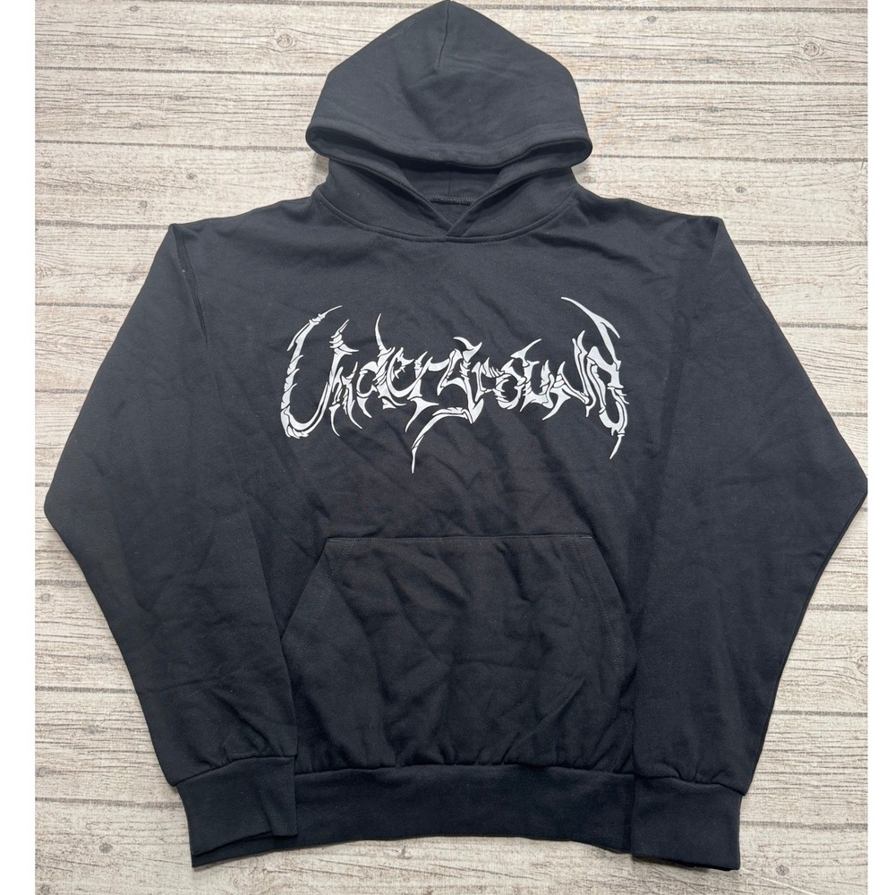 Underground Hoodie Men's XL Black Relaxed Fit No Respawn Graphic Metal Grunge